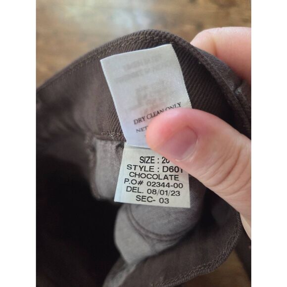 Frank & Eileen Everyday Cork Jeans in Chocolate, High-Rise, Straight Sz 26 - Picture 5 of 6